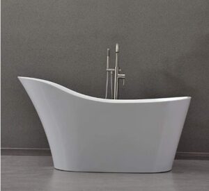 sloped freestanding tub