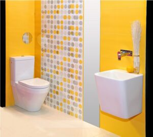 yellow bathroom